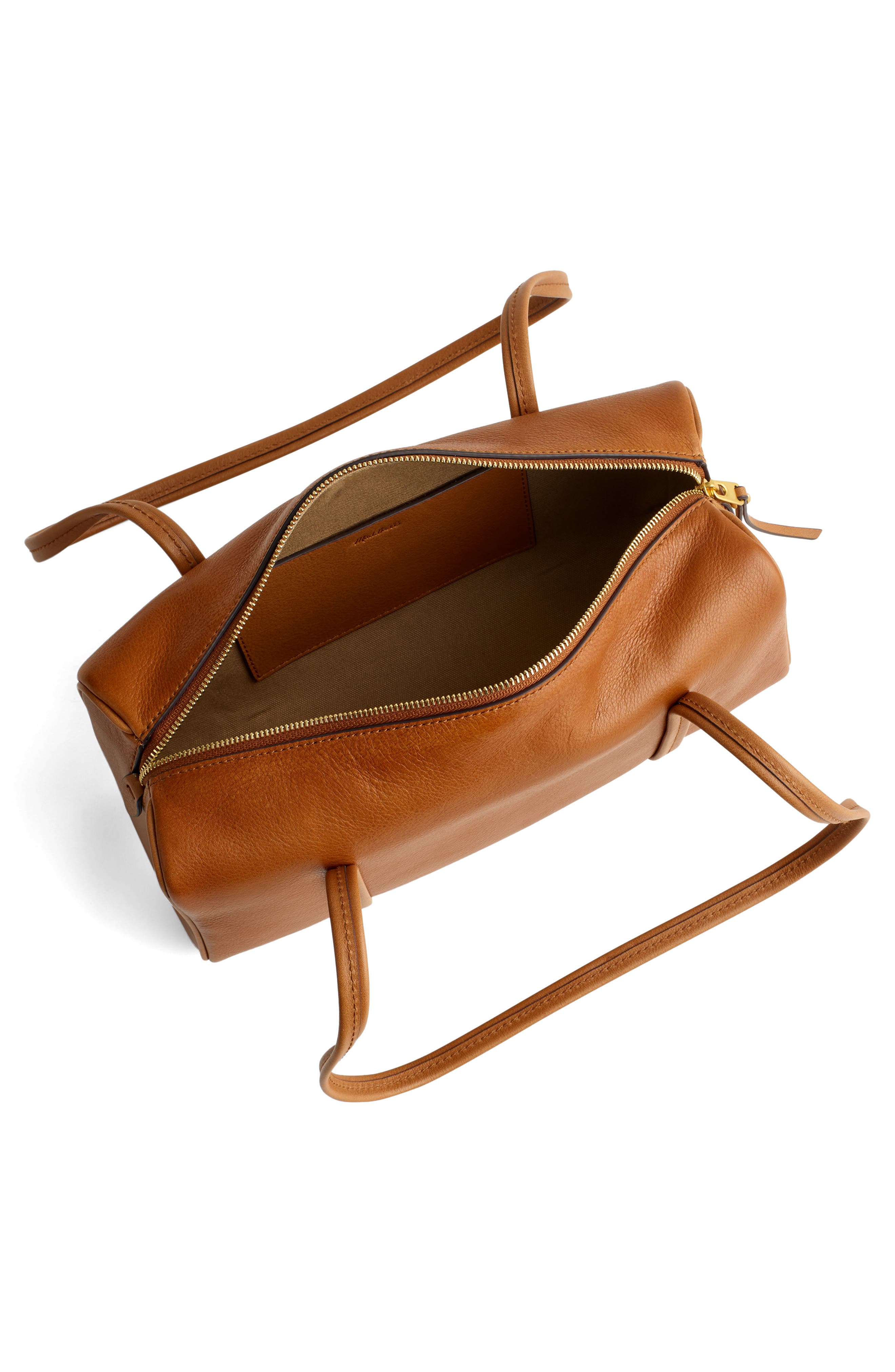 Madewell The Brioche Leather Shoulder Bag, Alternate, color, Warm Coffee