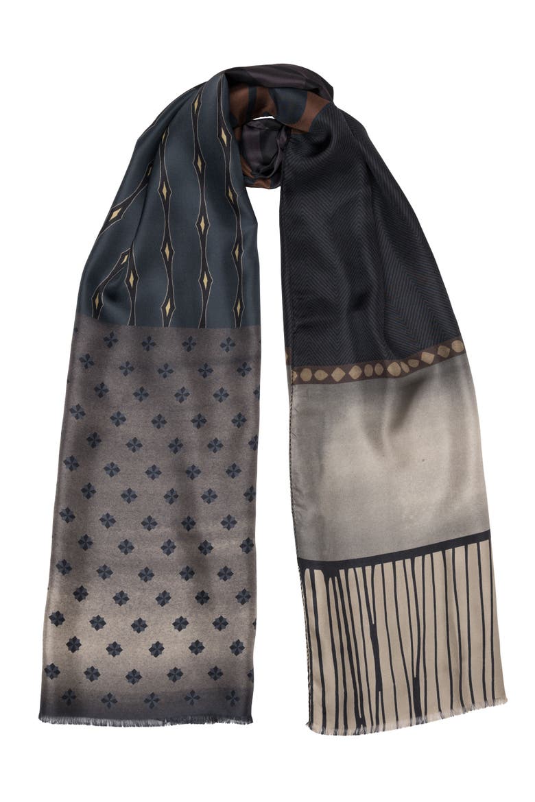 Atri - Large Silk Scarf, Alternate, color, Plum