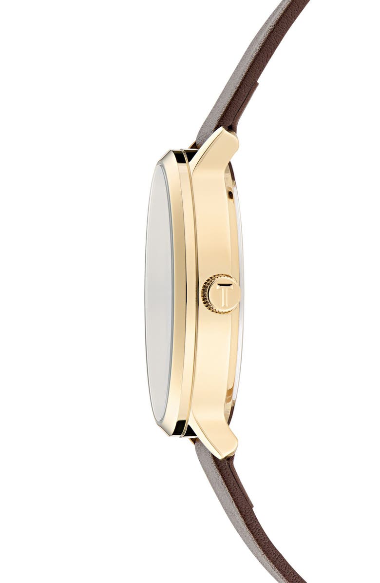 Ted Baker Haarvin Leather Strap Watch, 42mm, Alternate, color, 