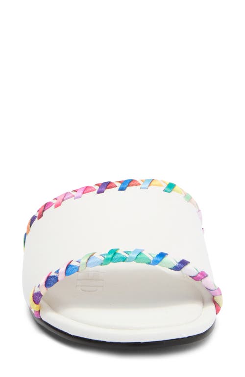 Karl Lagerfeld Paris Cenie Slide Sandal In Bright White