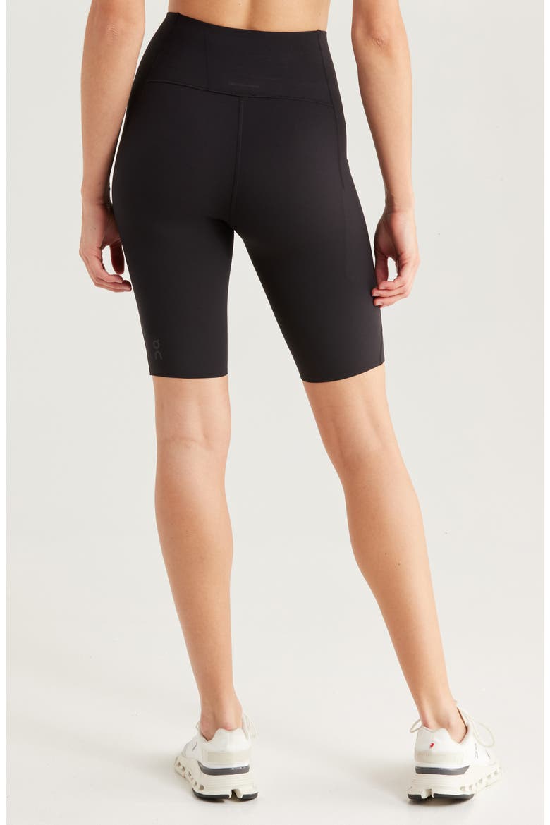 Studio High Waist Bike Shorts, Alternate, color, BLACK