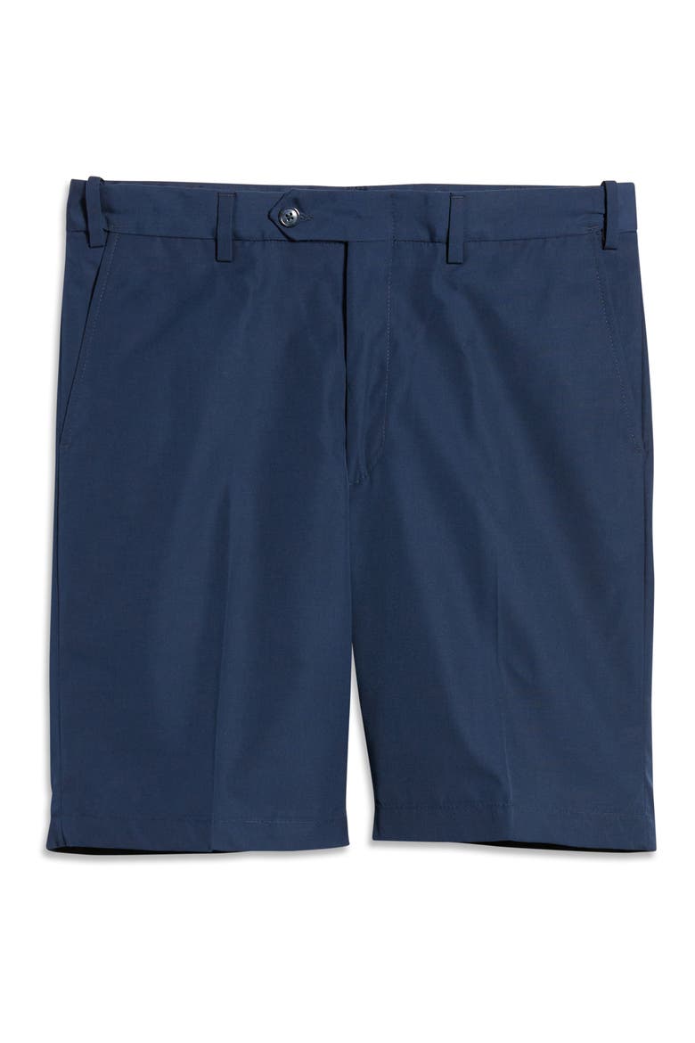 Prime Flat Front Poplin Shorts, Alternate, color, NAVY