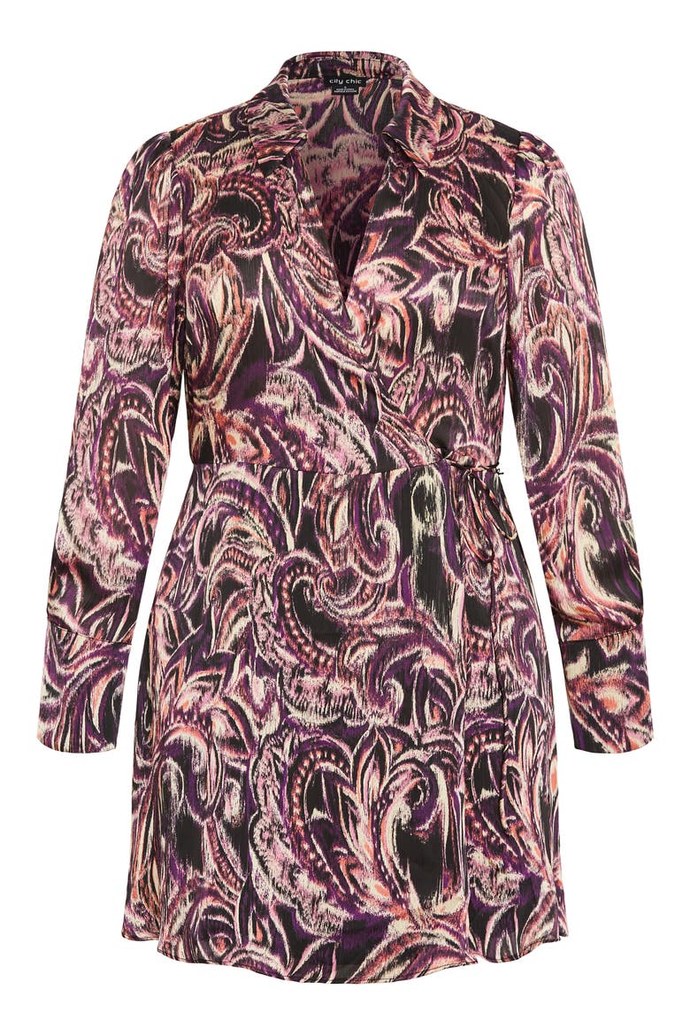 Maelynn Paisley Print Long Sleeve Wrap Dress, Alternate, color, PAISLEY