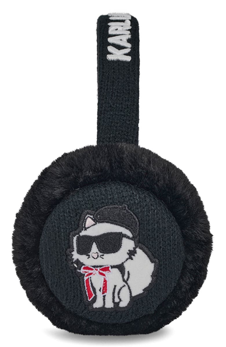 KARL LAGERFELD PARIS Sassy Choupette Faux Fur Earmuffs  display picture 3