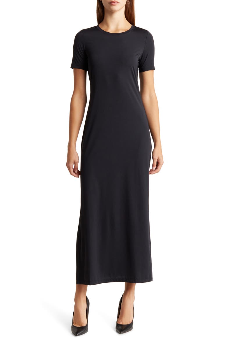 Cherryal Travel Maxi Dress, Main, color, BLACK