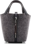 Pre-Owned Hermes Picotin Lock Bag Felt with Leather PM