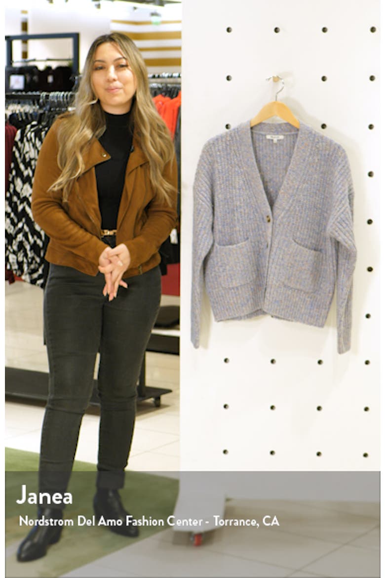 Speckled Rib Cardigan Sweater video