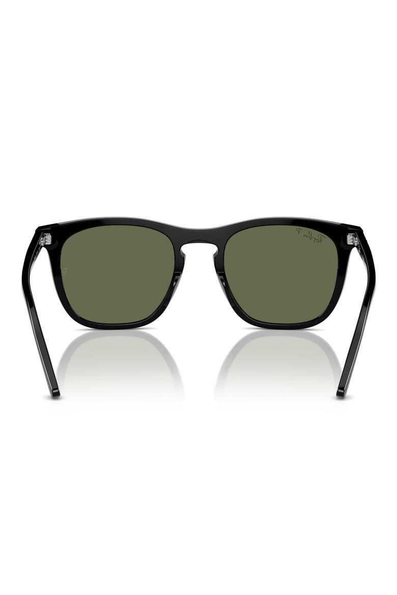 53mm Polarized Square Sunglasses, Alternate, color, BLACK