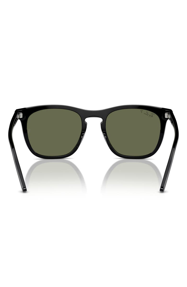 Ray-Ban 53mm Polarized Square Sunglasses, Alternate, color, Black
