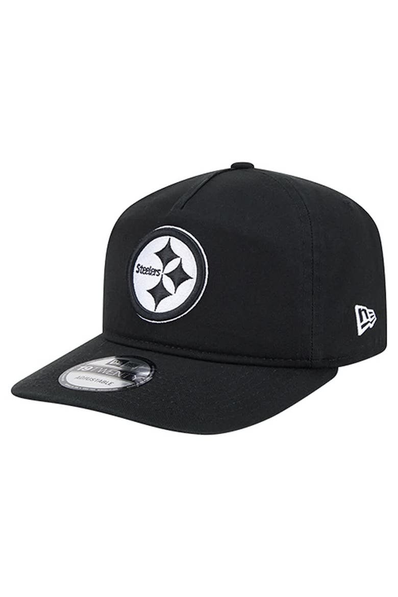 Men's New Era  Black/White Pittsburgh Steelers 19TWENTY Adjustable Hat, Main, color, Black