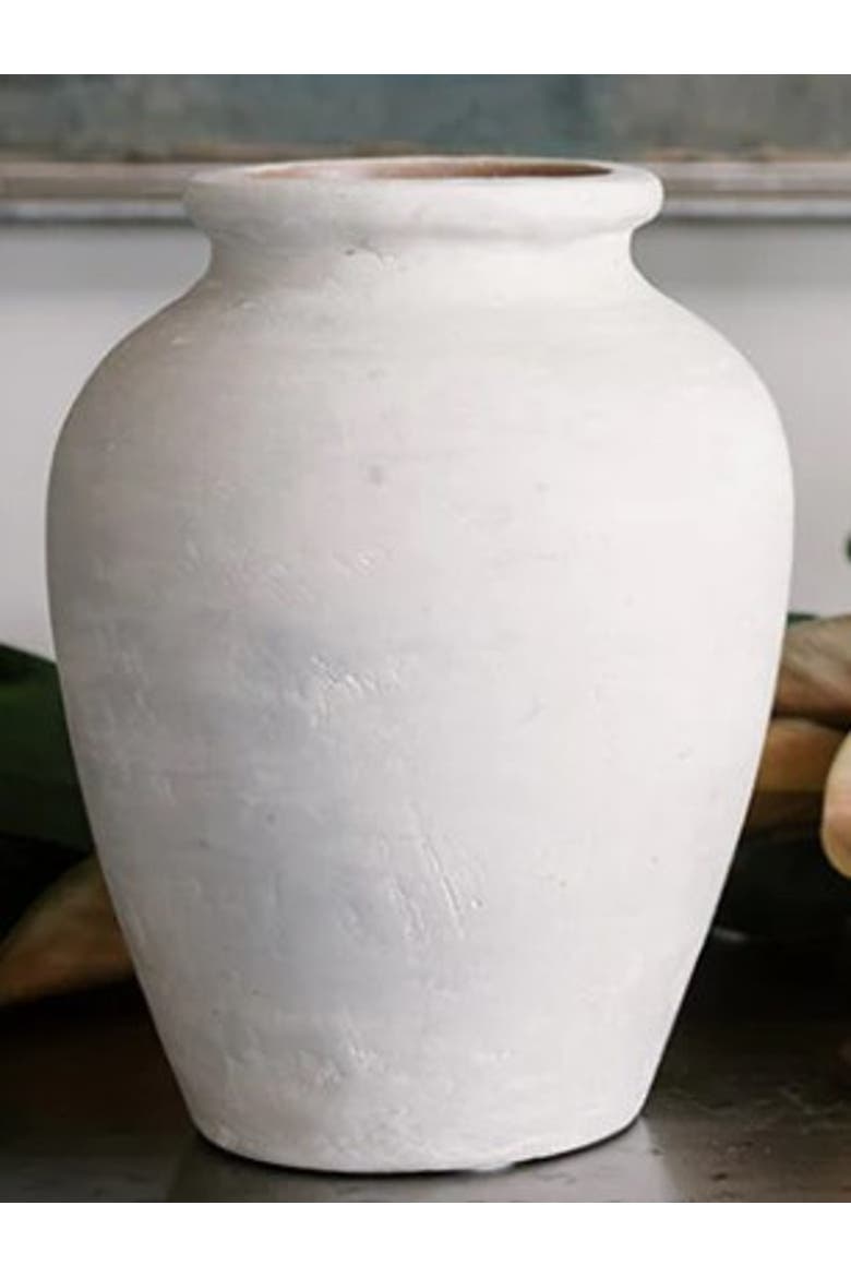 10.6" Natural Terracotta Vase, Main, color, Soft cream