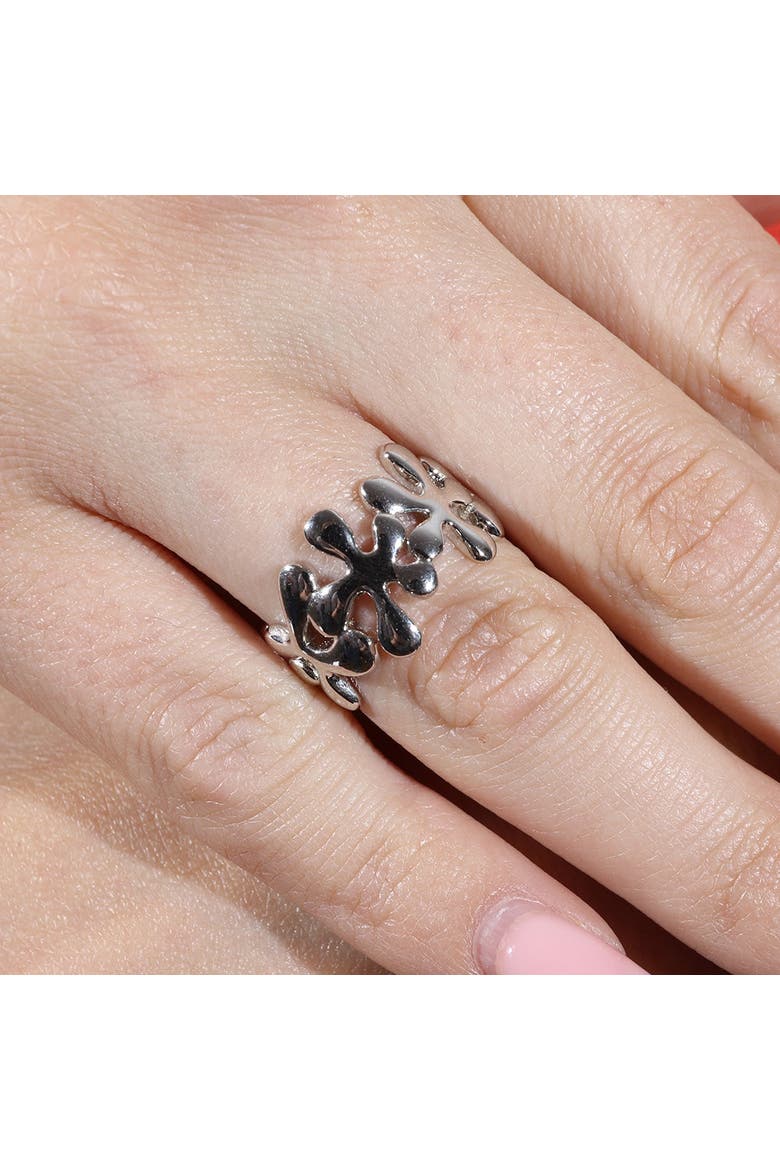 Half Splash Ring, Alternate, color, Sterling Silver
