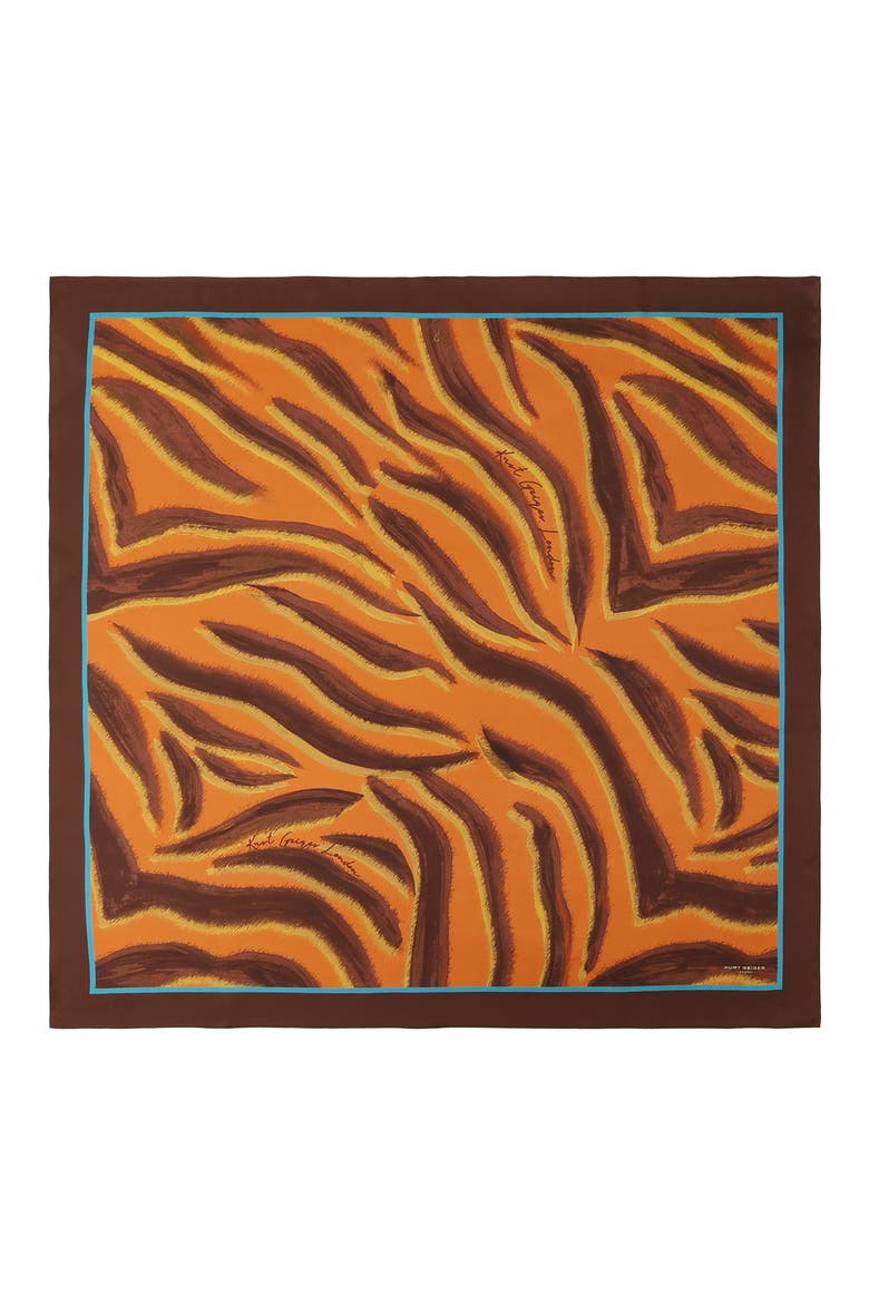 Tiger Square Scarf, Alternate, color, HAWAIIAN SUNSET