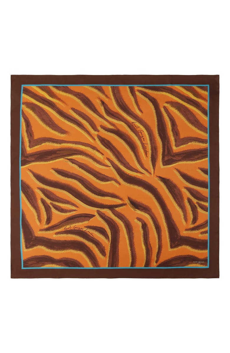 Kurt Geiger London Tiger Square Scarf, Alternate, color, Hawaiian Sunset