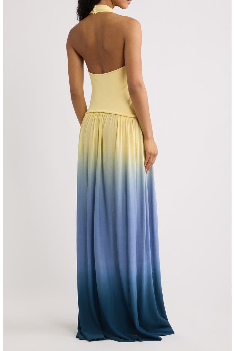 The Halter Soglio Maxi Dress, Alternate, color, OMBRE