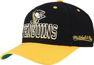 Mitchell & Ness Men's Mitchell & Ness Black/Gold Pittsburgh Penguins Backside Script Two-Tone Pro Crown Adjustable Hat