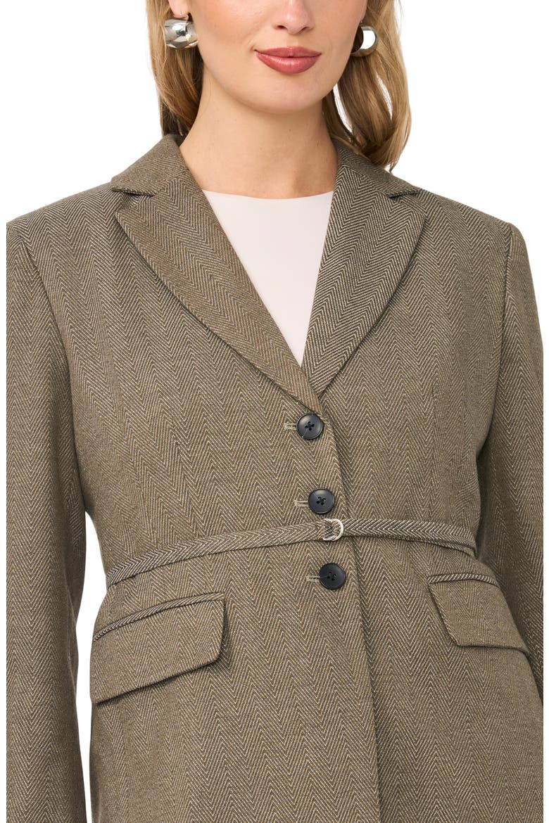 Slim Fit Herringbone Blazer, Alternate, color, RICH BLACK/ BEIGE