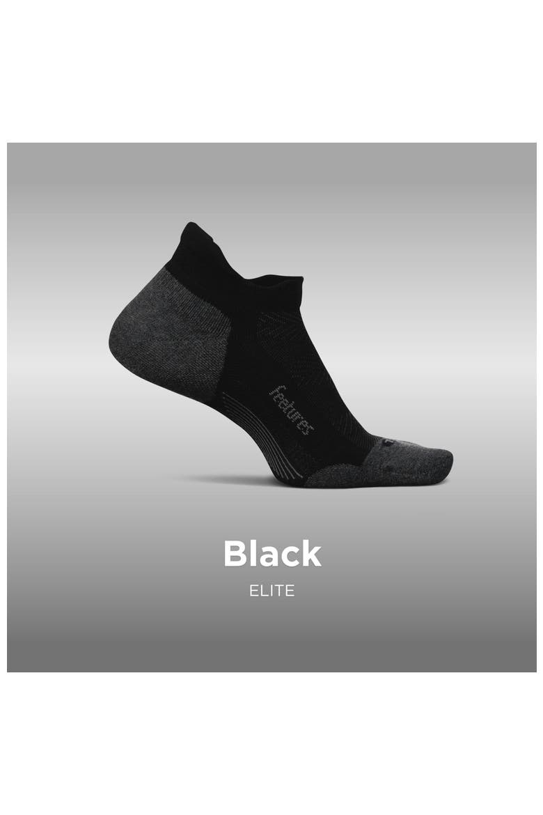 Elite Max Cushion No Show Tab Ankle Socks  Sport Sock with Targeted Compression, Alternate, color, Black