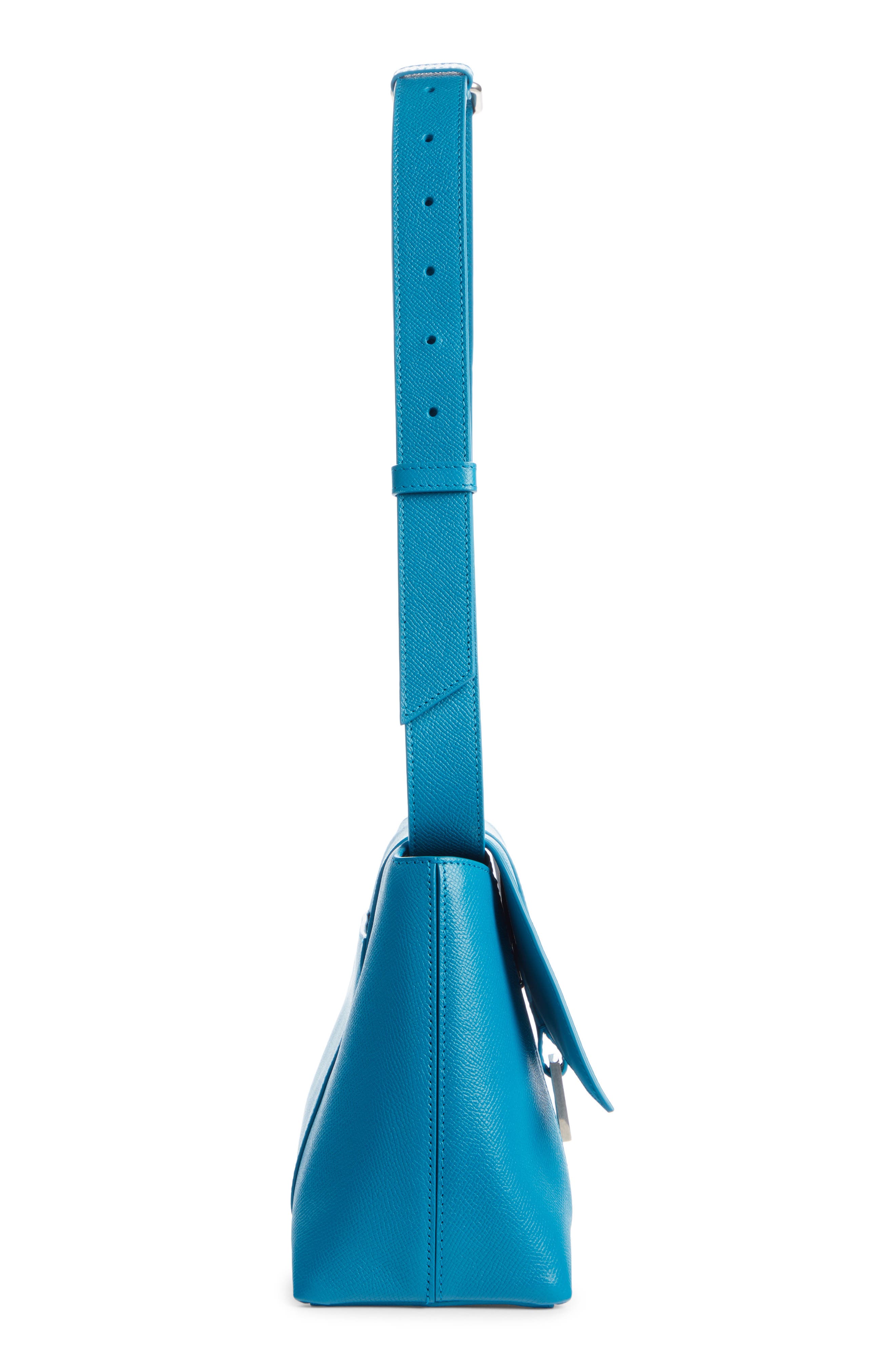 Balenciaga Soft Hourglass Calfskin Leather Shoulder Bag, Alternate, color, 