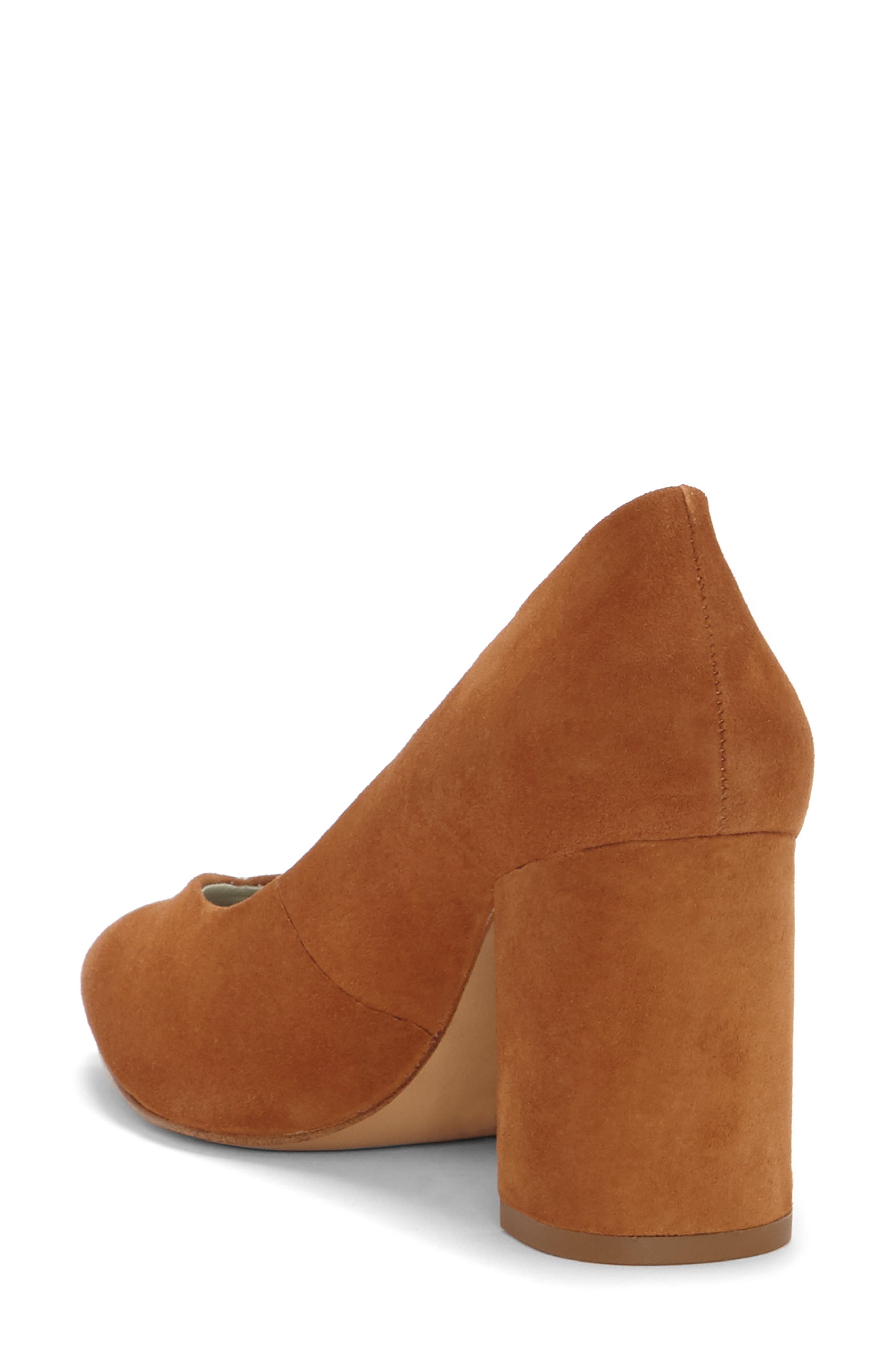 Saffy Block Heel Pump, Alternate, color, WHISKEY SUEDE