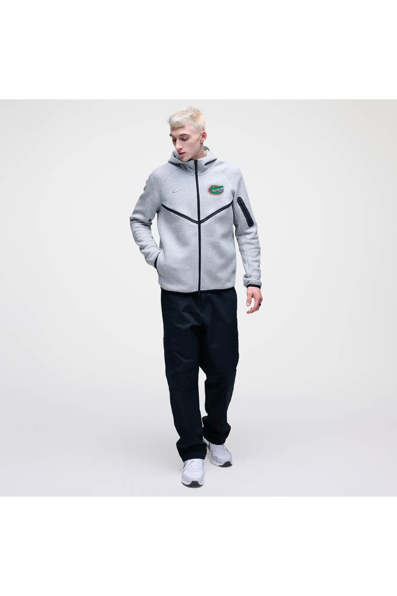 Men's Nike Heather Gray Florida Gators Tech Fleece Full-Zip Windrunner Hoodie, Alternate, color, Heather Gray
