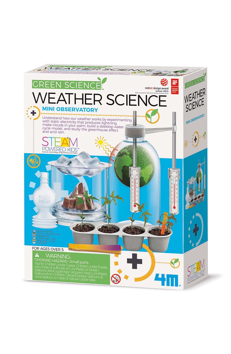 4M Green Science Weather Science, DIY Mini Observatory Kit, Kid 5+, Main, color, Multicolored