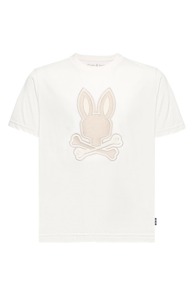 Psycho Bunny Kids' New Castle Embroidered Pima Cotton Graphic T-Shirt, Main, color, Ecru