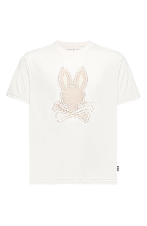 Shop Psycho Bunny Kids' New Castle Embroidered Pima Cotton Graphic T-shirt In Ecru