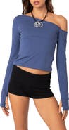 EDIKTED Swan One-Shoulder Top