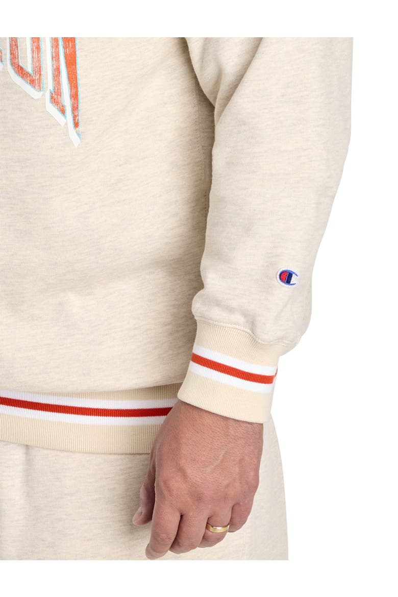 Big & Tall Contrast Signature Sweatshirt, Alternate, color, BEIGE ORANGE