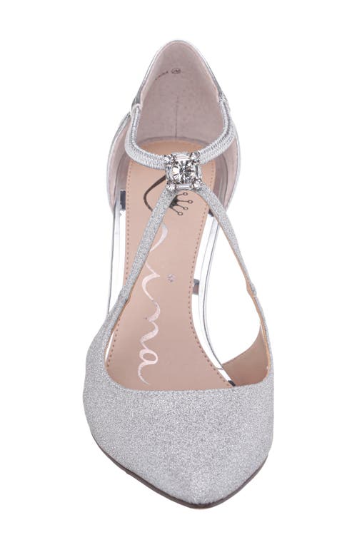 Nina Neoma Pointed Toe Pump In Silver