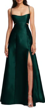 Alfred Sung Cutout Satin Gown