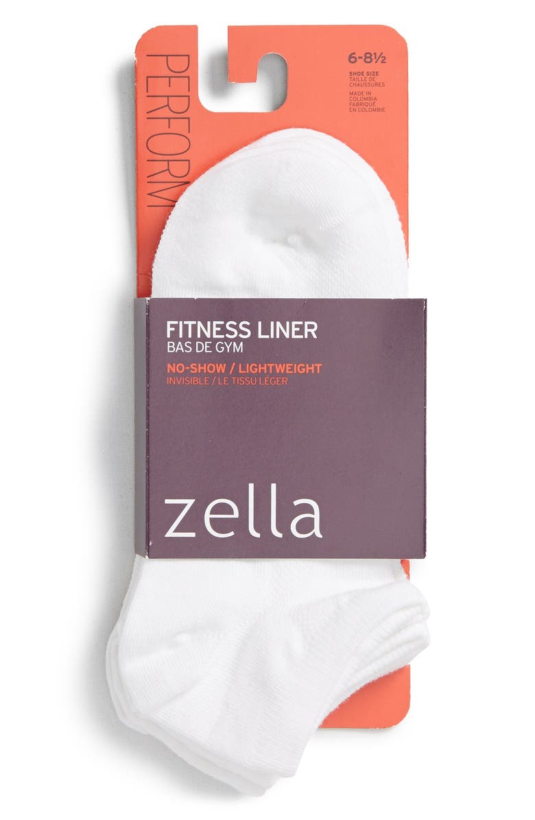 Zella 'Fitness' Liner Socks, Alternate, color, 