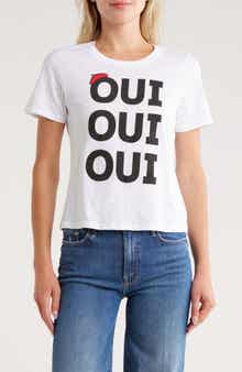 Cinq à Sept Oui Oui Oui Shrunken Graphic T-Shirt