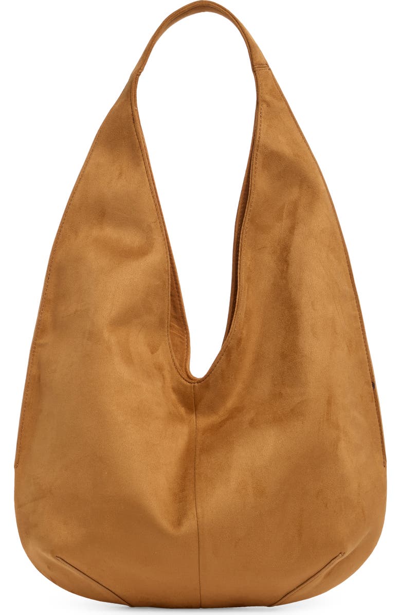 JW PEI Dara Faux Suede Hobo Bag, Alternate, color, Yellowish Brown
