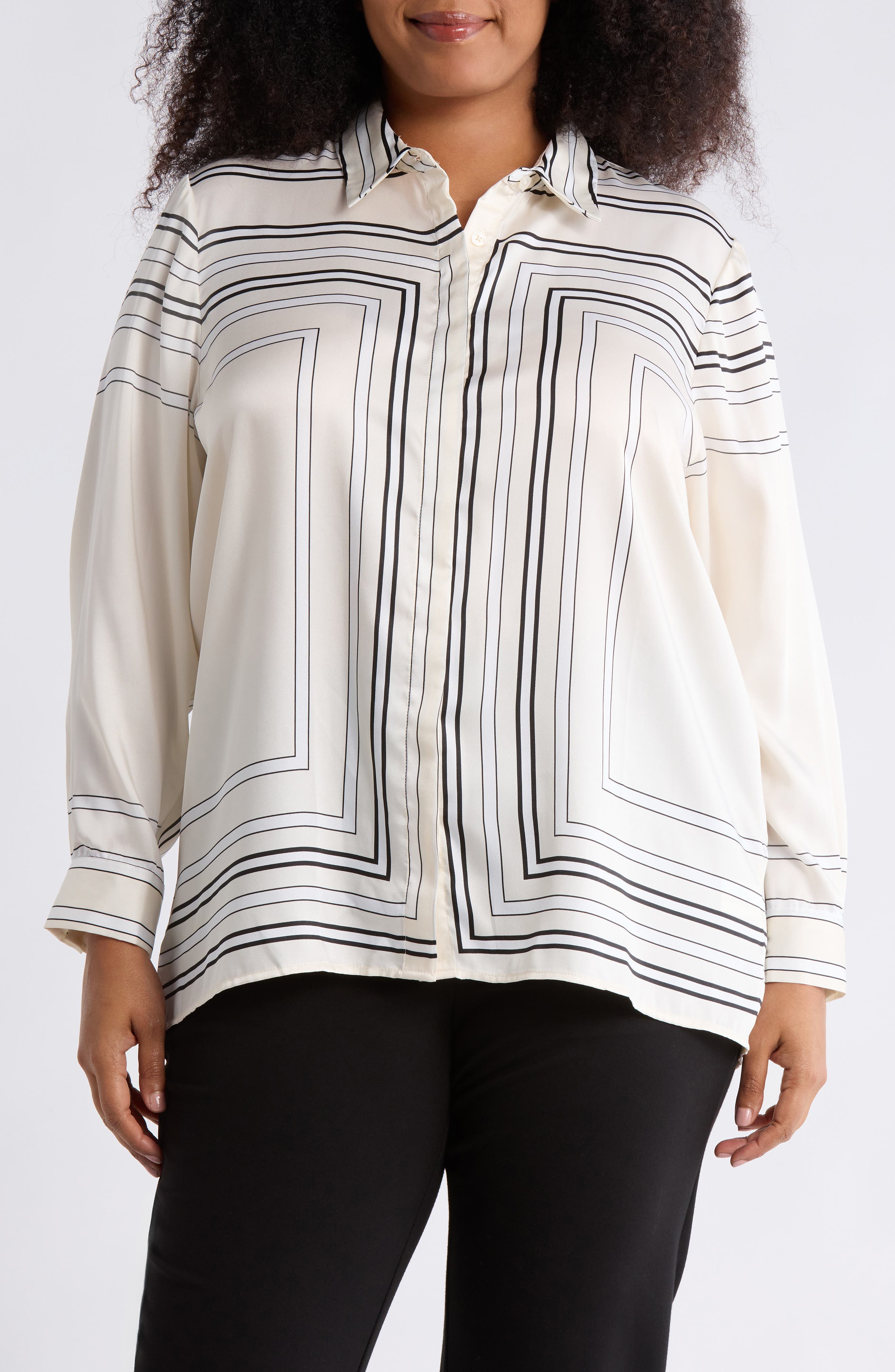 INDUSTRY REPUBLIC CLOTHING Geometric Print Button-Up Shirt