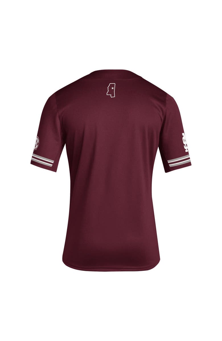 adidas Men's adidas Maroon Mississippi State Bulldogs Reverse Retro Replica Baseball Jersey, Alternate, color, Maroon
