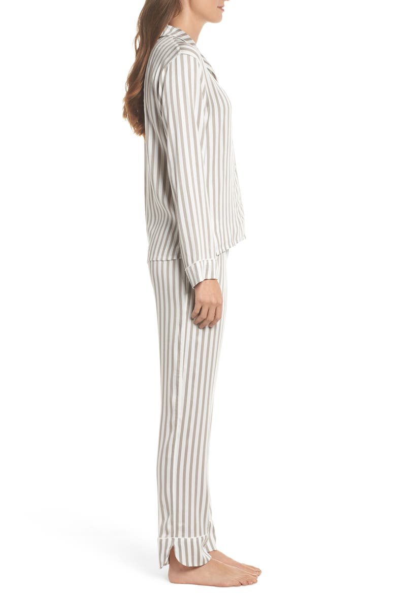 Stripe Pajamas, Alternate, color, SILVER