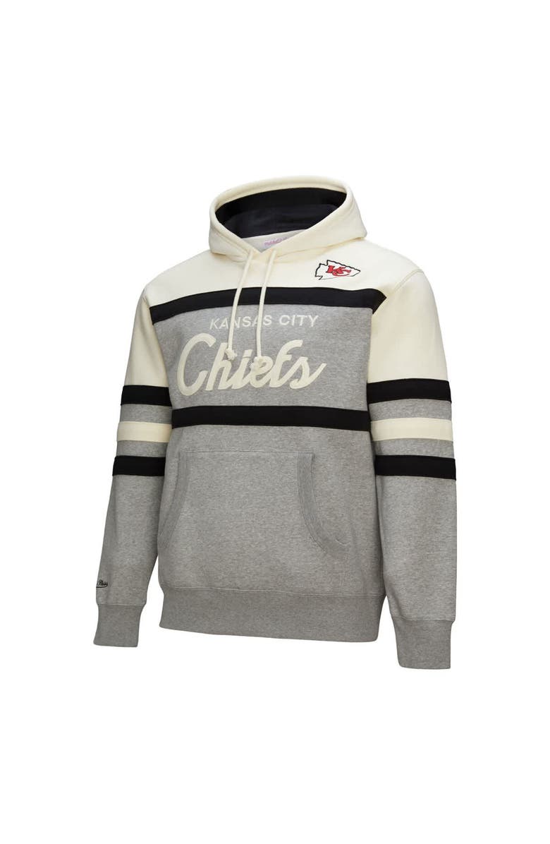 Mitchell & Ness Men's Mitchell & Ness  Heather Gray Kansas City Chiefs Head Coach Vintage Logo Pullover Hoodie, Alternate, color, 