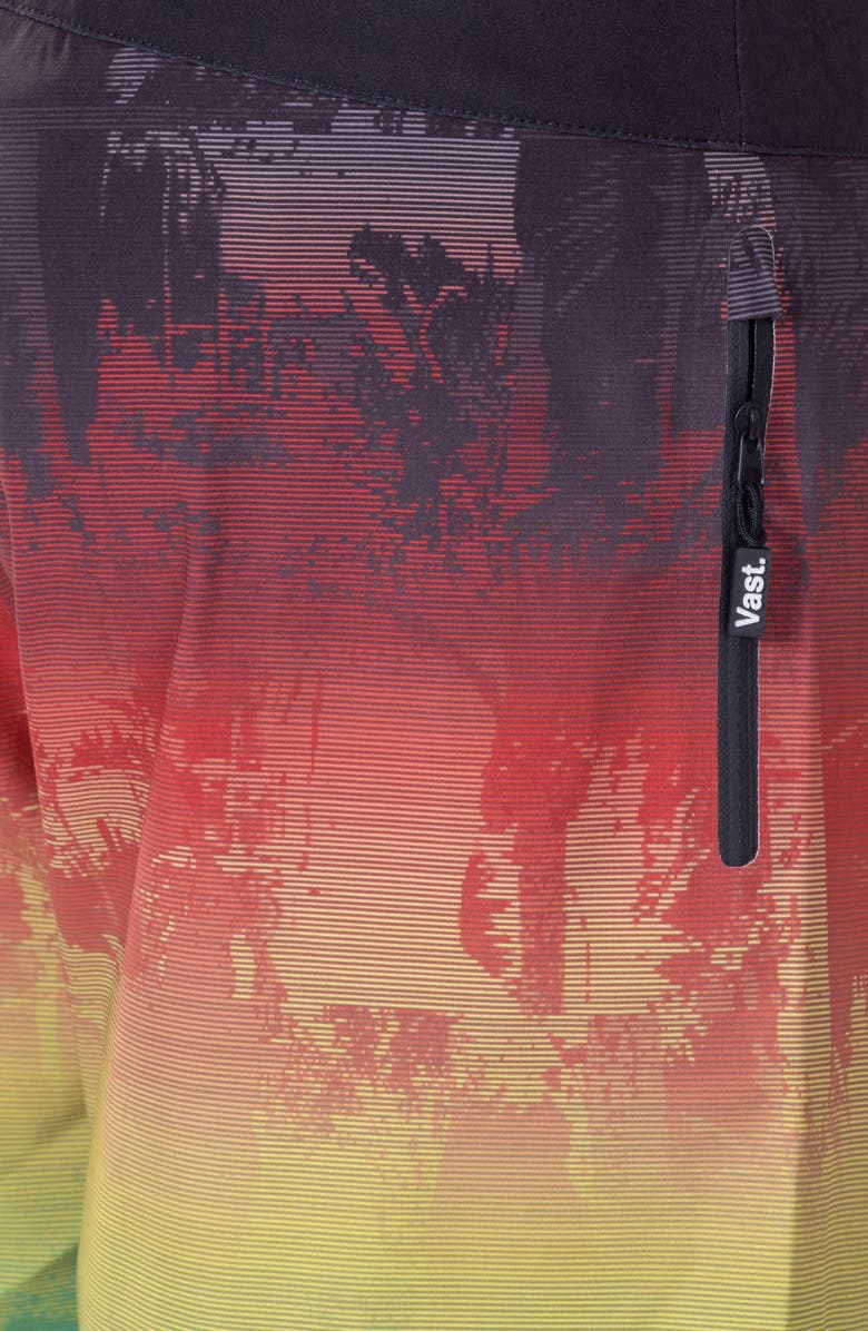 VAST Sunset Palm Texture II Stretch Board Shorts, Alternate, color, 