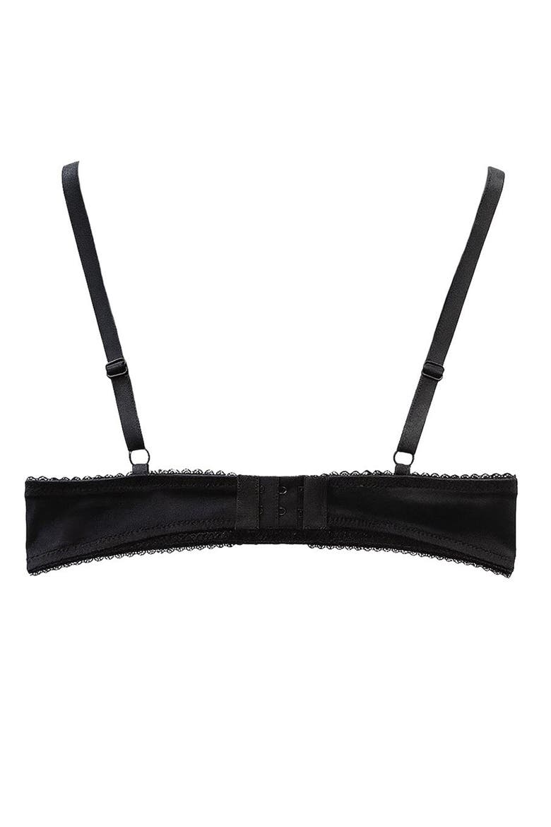 Sexy Chain Bow Shelf Bra, Alternate, color, Black
