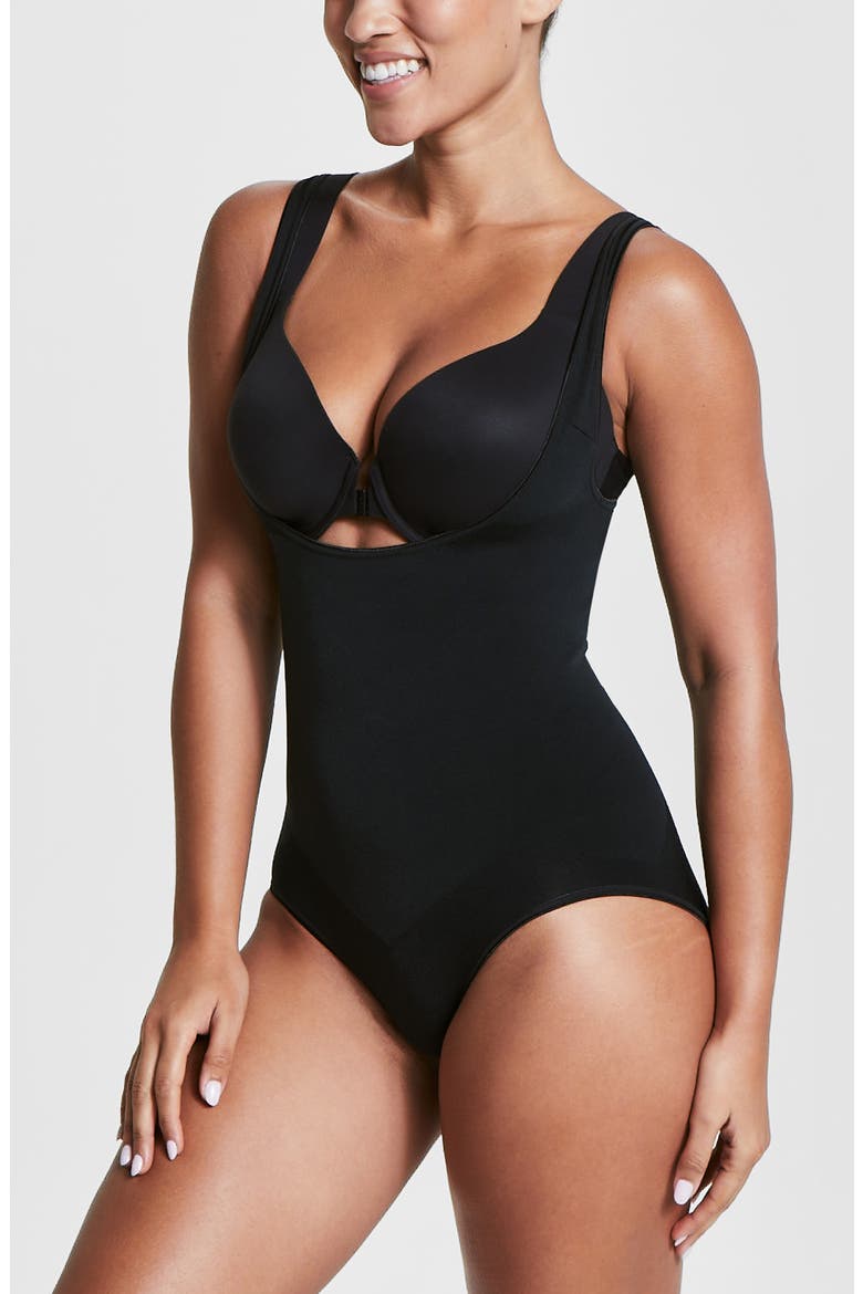 Open Bust Bodysuit, Alternate, color, VERY BLACK