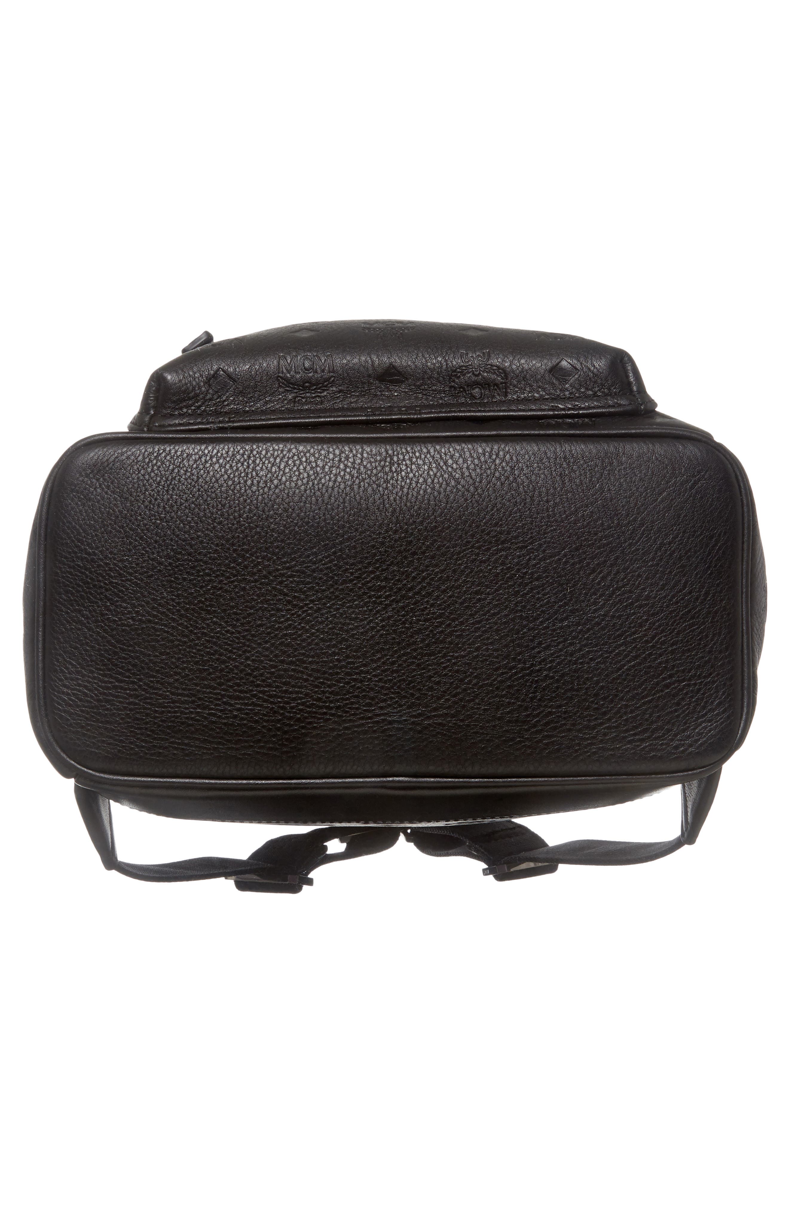 Ottomar Leather Backpack, Alternate, color, BLACK