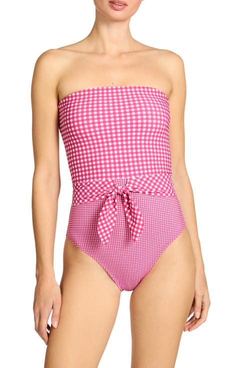 Brigitte Strapless Tie Waist One-Piece Swimsuit