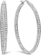 HMY JEWELRY CZ Inside-Out Hoop Earrings