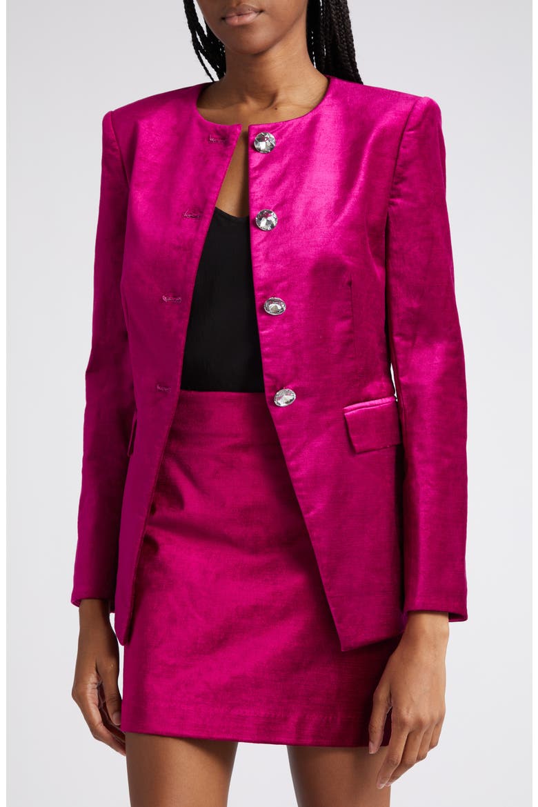 Cencia Cotton Blend Jacket, Alternate, color, FUCHSIA