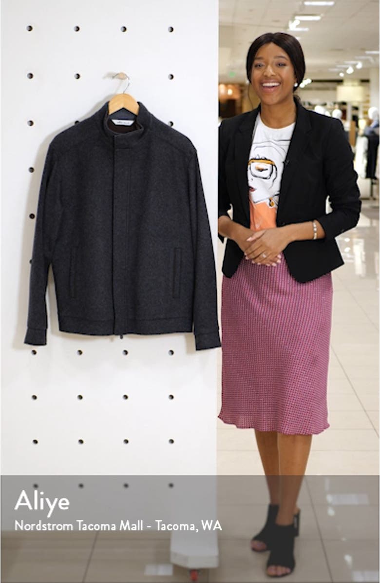 Crown Flex Fleece Wool Bomber Jacket, sales video thumbnail