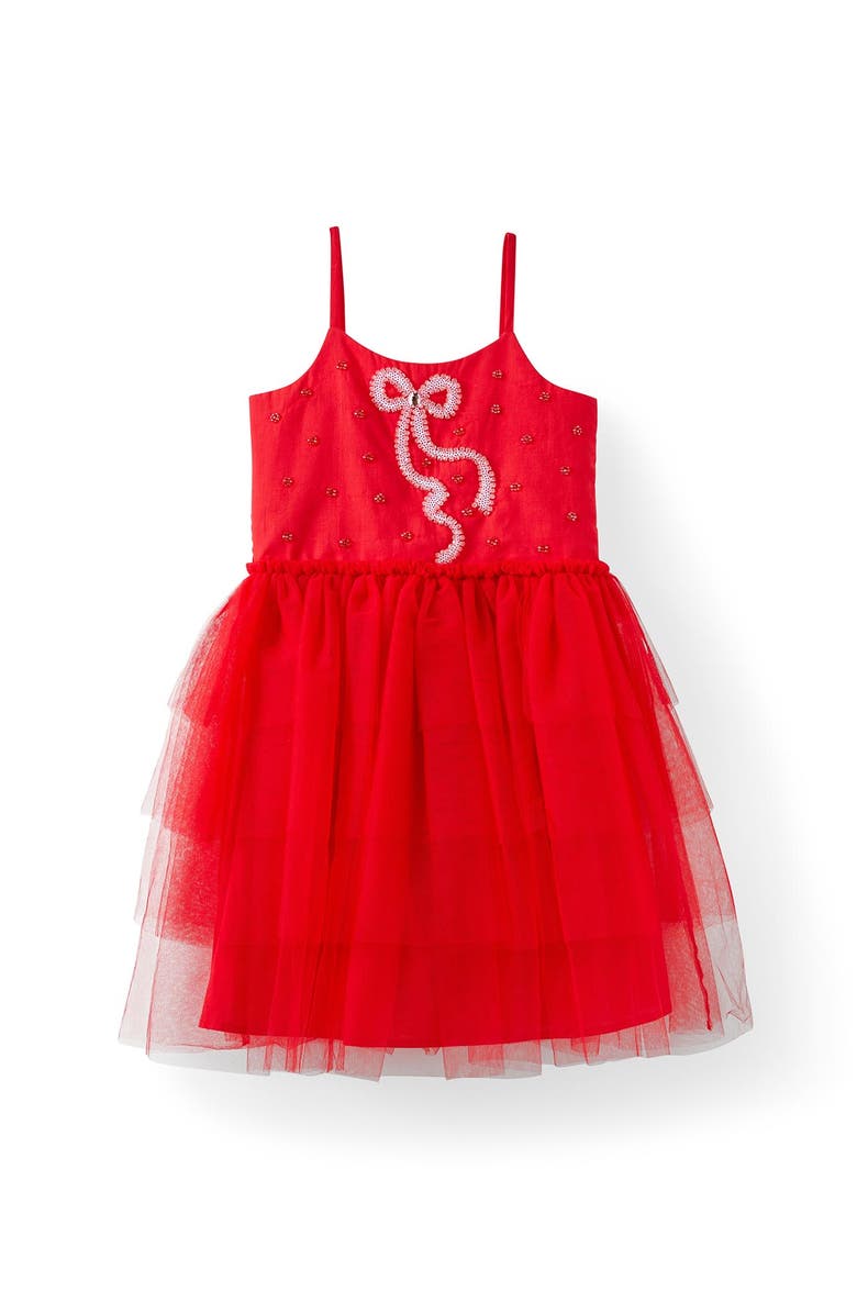 Cotton On Kids Kid's Isabella Dress Up Dress, Main, color, Varsity Red Bow