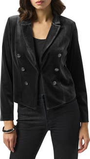 Joseph Ribkoff Stretch Velvet Military Blazer