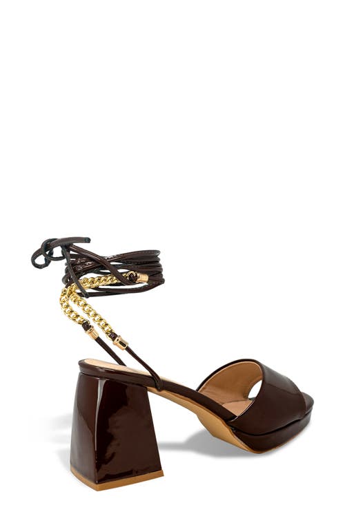 CHASE & CHLOE CHASE AND CHLOE ZENDAYA CHAIN ANKLE WRAP PLATFORM SANDAL 